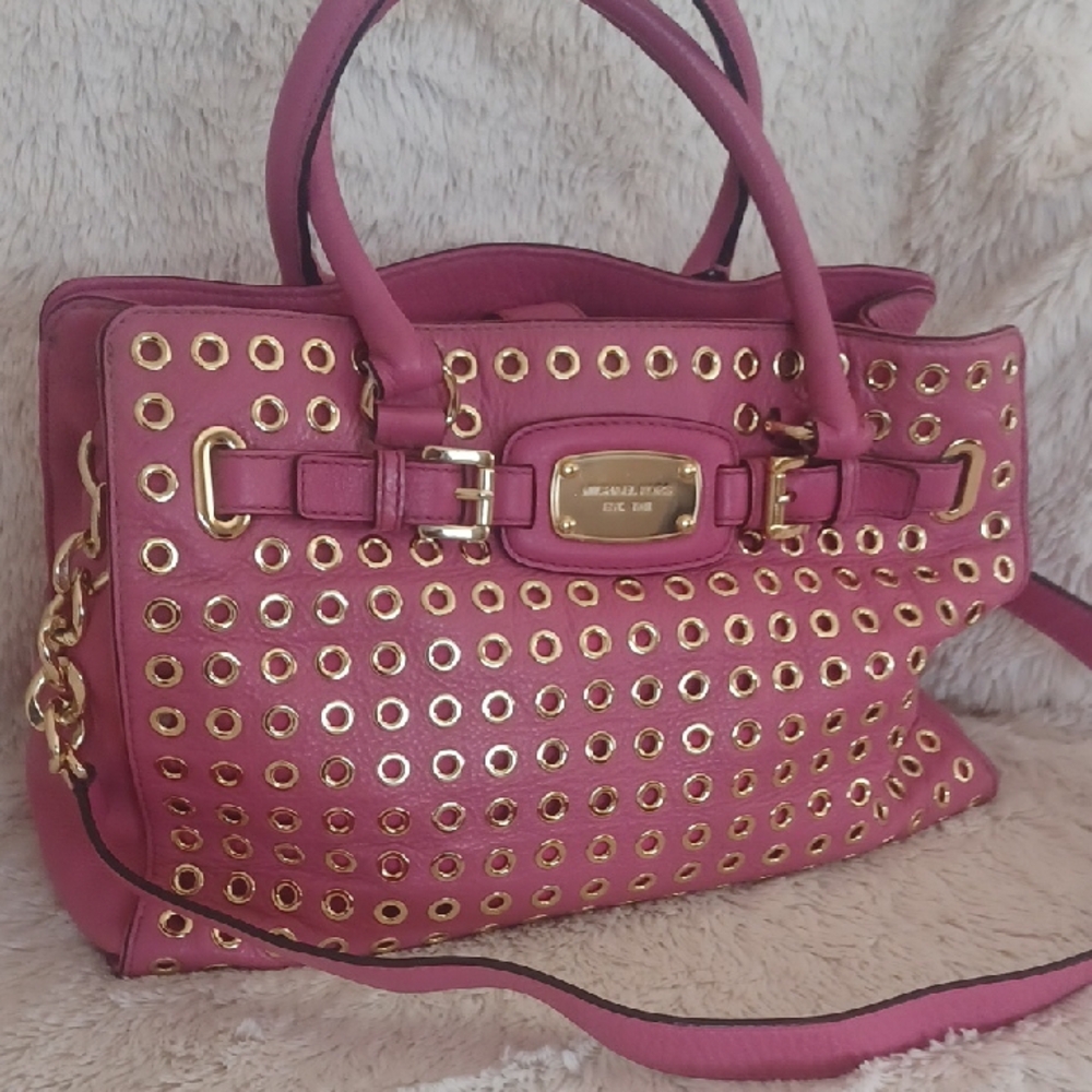 Michael Kors Pink Studded Handbag-HB277